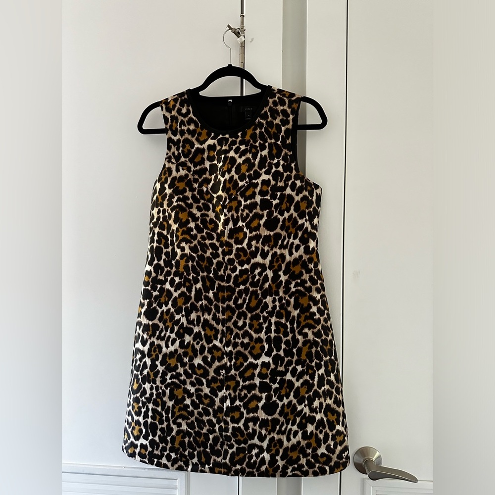 J. Crew Leopard Mini Sheath Dress